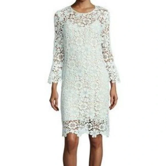 shoshanna green lace dress Shoshanna Reese Dress - Gold main image 0